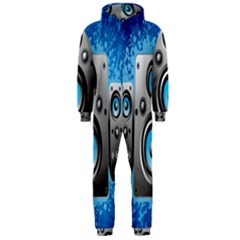 Sound System Music Disco Party Hooded Jumpsuit (men)  by Mariart