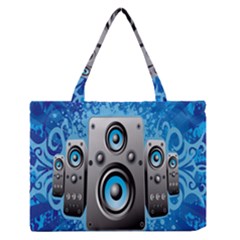 Sound System Music Disco Party Medium Zipper Tote Bag by Mariart