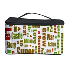 Screen Source Serif Text Cosmetic Storage Case by Mariart