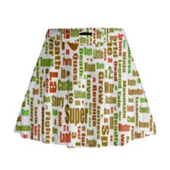 Screen Source Serif Text Mini Flare Skirt by Mariart