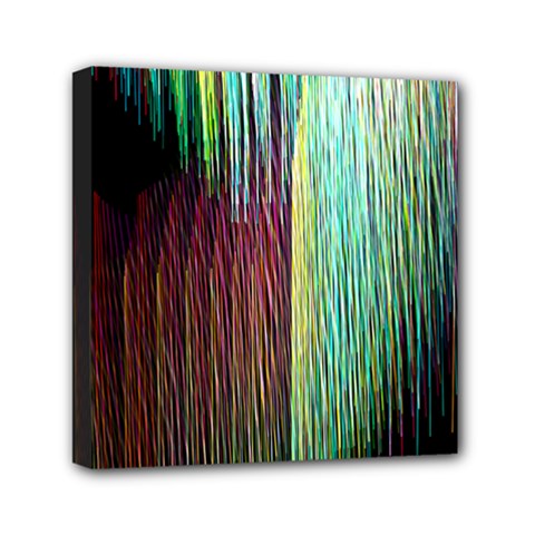 Screen Shot Line Vertical Rainbow Mini Canvas 6  X 6  by Mariart