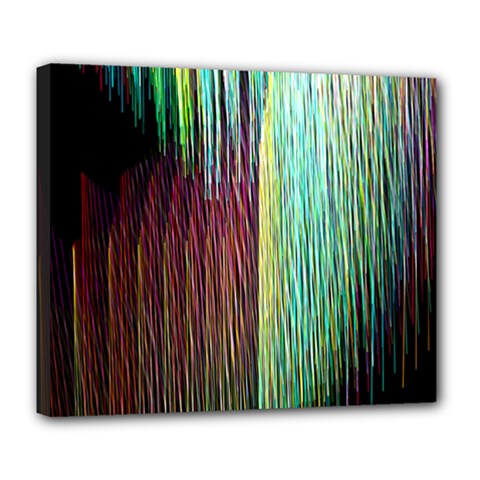 Screen Shot Line Vertical Rainbow Deluxe Canvas 24  X 20   by Mariart