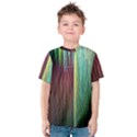 Screen Shot Line Vertical Rainbow Kids  Cotton Tee View1