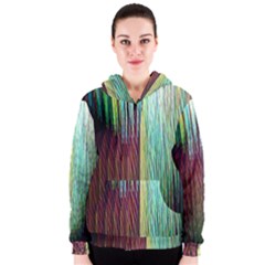 Screen Shot Line Vertical Rainbow Women s Zipper Hoodie by Mariart