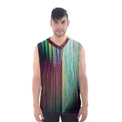 Screen Shot Line Vertical Rainbow Men s Basketball Tank Top by Mariart