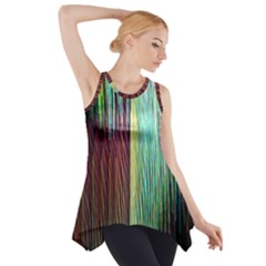 Screen Shot Line Vertical Rainbow Side Drop Tank Tunic by Mariart