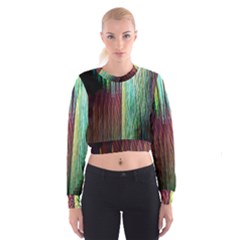 Screen Shot Line Vertical Rainbow Cropped Sweatshirt by Mariart