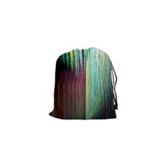 Screen Shot Line Vertical Rainbow Drawstring Pouches (xs)  by Mariart