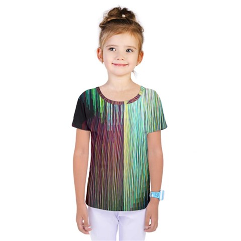 Screen Shot Line Vertical Rainbow Kids  One Piece Tee by Mariart