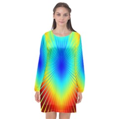 View Max Gain Resize Flower Floral Light Line Chevron Long Sleeve Chiffon Shift Dress  by Mariart