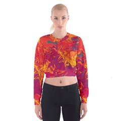 Colors Cropped Sweatshirt by Valentinaart