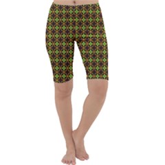 Kiwi Like Pattern Cropped Leggings  by linceazul