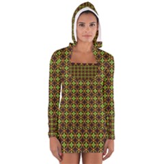 Kiwi Like Pattern Women s Long Sleeve Hooded T-shirt by linceazul