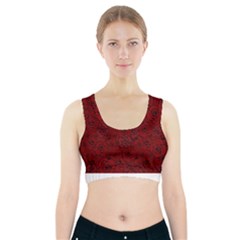 Red Roses Field Sports Bra With Pocket by designworld65