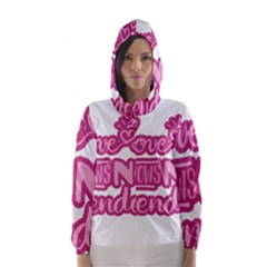 Love Knows No Gender Hooded Wind Breaker (women) by Valentinaart