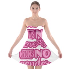 Love Knows No Gender Strapless Bra Top Dress by Valentinaart