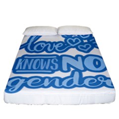 Love Knows No Gender Fitted Sheet (california King Size) by Valentinaart