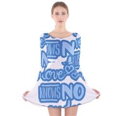 Love Knows No Gender Long Sleeve Velvet Skater Dress by Valentinaart