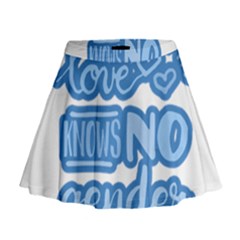 Love Knows No Gender Mini Flare Skirt by Valentinaart