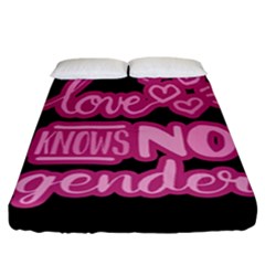 Love Knows No Gender Fitted Sheet (california King Size) by Valentinaart