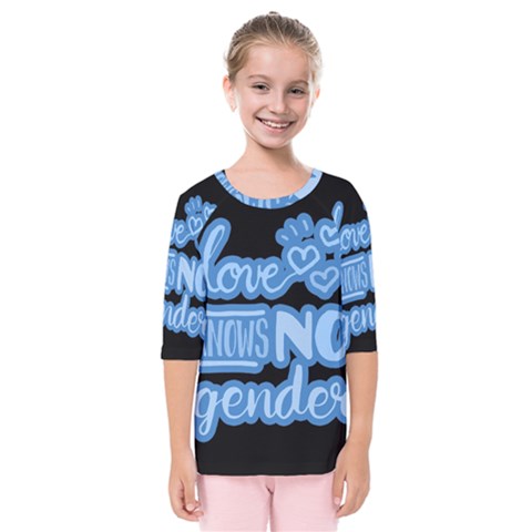 Love Knows No Gender Kids  Quarter Sleeve Raglan Tee by Valentinaart