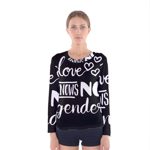 Love Knows No Gender Women s Long Sleeve Tee by Valentinaart