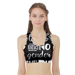 Love Knows No Gender Sports Bra With Border by Valentinaart