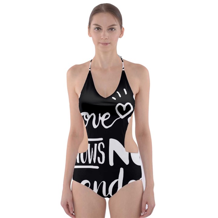 Love knows no gender Cut-Out One Piece Swimsuit