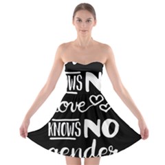 Love Knows No Gender Strapless Bra Top Dress by Valentinaart