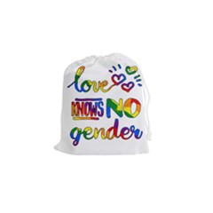 Love Knows No Gender Drawstring Pouches (small)  by Valentinaart