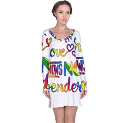 Love Knows No Gender Long Sleeve Nightdress by Valentinaart