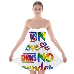 Love Knows No Gender Strapless Bra Top Dress by Valentinaart