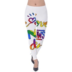 Love Knows No Gender Velvet Leggings by Valentinaart