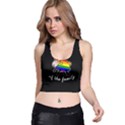 Rainbow sheep Racer Back Crop Top View1