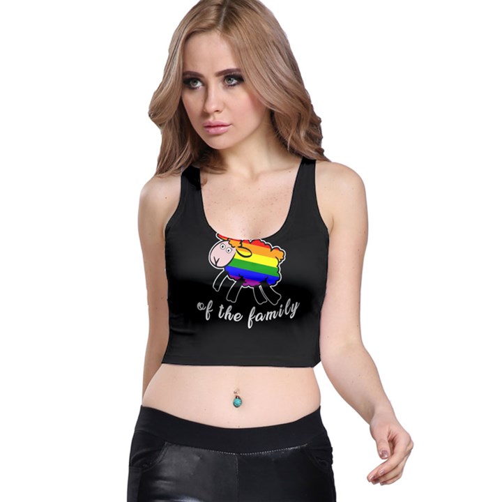 Rainbow sheep Racer Back Crop Top