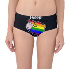 Rainbow Sheep Mid-waist Bikini Bottoms by Valentinaart