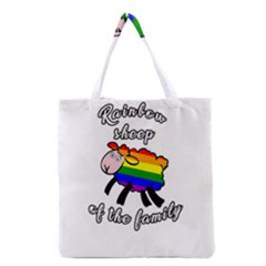 Rainbow Sheep Grocery Tote Bag by Valentinaart