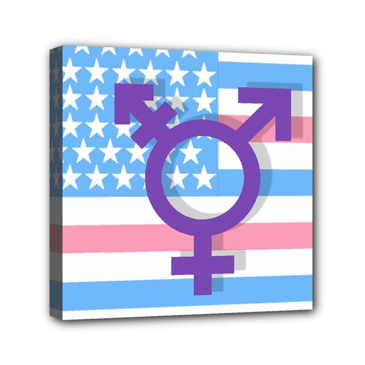 Transgender flag Mini Canvas 6  x 6 