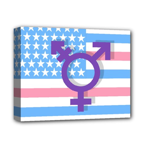 Transgender Flag Deluxe Canvas 14  X 11  by Valentinaart