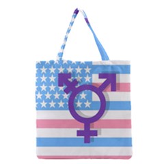 Transgender Flag Grocery Tote Bag by Valentinaart