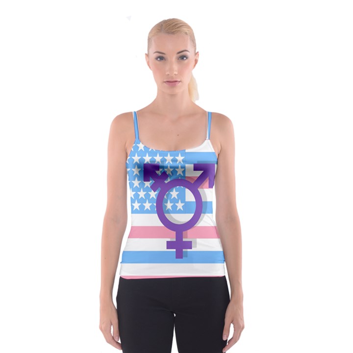 Transgender flag Spaghetti Strap Top