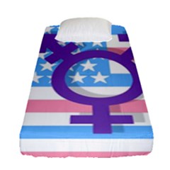 Transgender Flag Fitted Sheet (single Size) by Valentinaart