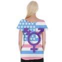 Transgender flag Women s Cap Sleeve Top View2