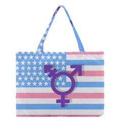 Transgender Flag Medium Tote Bag by Valentinaart