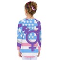 Transgender flag Kids  Long Sleeve Tee View2