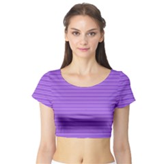 Lines Pattern Short Sleeve Crop Top (tight Fit) by Valentinaart