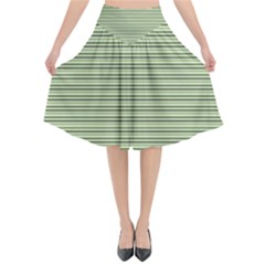 Lines Pattern Flared Midi Skirt by Valentinaart