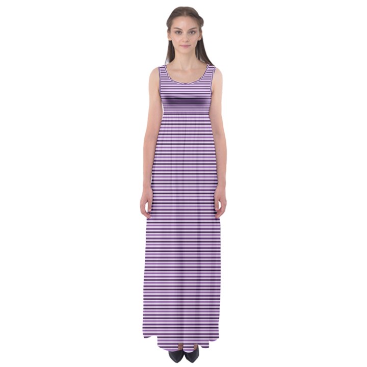 Lines pattern Empire Waist Maxi Dress