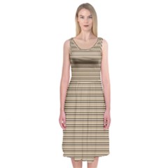 Lines Pattern Midi Sleeveless Dress by Valentinaart