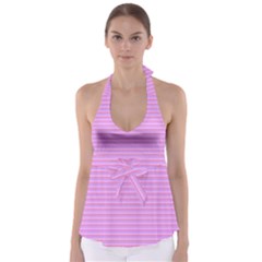 Lines Pattern Babydoll Tankini Top by Valentinaart